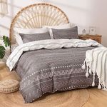 Lekesky Cotton Duvet Cover Double, 100% Cotton Bedding Double Bed Set, Cotton Bedding, Boemia Double Duvet Set (1 Comforter Cover 200x200cm+2 Pillow Cases)