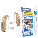 FCS 6 Channel Digital Hearing Aid Pair Of Both Ear For Profound hearing loss, No Audiometry Report Required (STF XP)(2 Year Seller Warranty) Free Ear Wax Removal Kit.