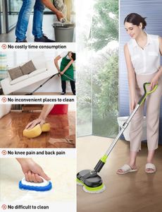 BIUBLE Cordless Electric Mop – Dual Spin Floor Cleaner with LED, Water Sprayer, 300ml Tank