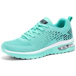 STQ Running Shoes Women Fashion Walking Sneakers Breathable Outdoor Sport Runners Teal US 6.5