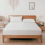 Bamboo King Size Fitted Sheet, Beige, 35CM Deep Fitted Bed Sheet, 400 Thread Count, Silky All Season King Bottom Sheet-Cooling, Soft & Hypoallergenic150*200cm-Kingsize Fitted Sheet Only