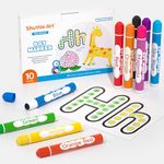 Shuttle Art Bingo Dabber Pens, 10 Colours Dot Markers for Toddlers, Washable Markers for Kids and Preschool Children, Non-Toxic Water-Based Paint Pens for Kids, Early Education Art Supplies