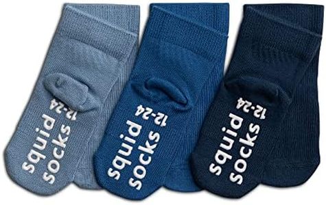 squid socks Boys Viscose from Bamboo Socks | 0-6M, 6-12M, 12-24M, & 2T-3T | Socks that Stay On | As Seen on Shark Tank (US, Age, 6 Months, 12 Months, Colby)