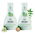 Nat Habit Neem Bhringraj Blend NutriMask - Hair Mask For Dandruff, Scalp Itchiness, Conditioning, Smoothening & Shine, Suitable For All Hair & Scalp Types (Pack of 2 x 40g)