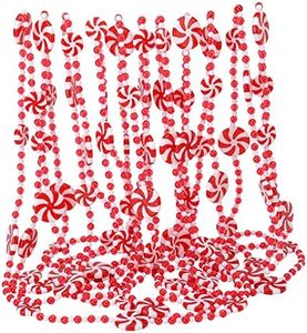 29.5 feet Christmas Candy Garland Christmas Tree Garland Plastic Christmas Bead Garland Xmas Holiday Candy Cane Decor for Christmas Tree Wreaths Fence Fireplace Decorations