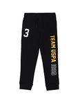 U.S. POLO ASSN. Baby Boy's Regular Track Pants (UKTRKON0002R_Black_9 Months-12 Months)