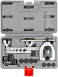 ARES 18019 - Double Flaring Tool Set with Extra Adapters- Use on Copper, Aluminum, Soft Steel Brake Line and Brass Tubing - Includes Mini Tubing Cutter and Storage Case