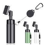 FUZVOL Golf Club Brush Groove Cleaner with Water Spray Bottle and Hook, Golf Groove Cleaning Brush for Golf Ball Club, Portable Brush Cover Golf Accessories Golf Gifts for Men Carbon Black