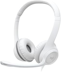 Logitech H390 Wired Headset for PC/Laptop, Stereo Headphones with Noise Cancelling Microphone, USB-A, in-Line Controls for Video Meetings, Music, Gaming and Beyond - Off White