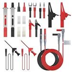 Proster Multimeter Probe Test Lead Kit with Alligator Clips Replaceable Automotive Multimeter Leads Clamp Meter Leads Electronic Test Leads (24-in-1 Electrical Multimeter Test Leads)