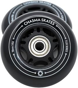 Chasma Skates Flux 2 76mm RipStik Wheels 85A for Ripsurf Caster Board, RipStik Wave Board, or Crazy Cart Wheels Replacement, 2 Pack with Bearings