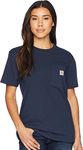 Carhartt Women's WK87 Workwear Pocket SS T-Shirt, Navy, L