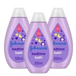 Johnson's Bedtime Bath Multipack, Gentle and Mild for Delicate Skin and Everyday Use, Enriched with Soothing Natural Calm Essences, 3 x 500 ml