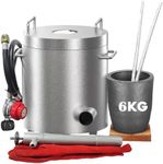 Garvee 6kg Stainless Steel Propane Melting Furnace Kit with Crucible and Tongs Complete Home Foundry Set for Scrap Metal Recycling Gold, Silver, Copper, and Aluminum Smelting and Refining