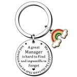 HULALA Thank You Manager Gifts For Women Men Keyring Key Rings Keychain Boss Leader Leaving Retirement Farewell We Couldn't Be The Team That We Are Without You