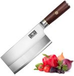 HOSHANHO Ultra Sharp Cleaver Knife, M390 and High Carbon Steel Chinese Cleaver Knife, Butcher Knife with Wooden Handle, Meat Cleaver for Home and Restaurant