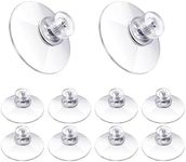 10 pcs Suction Cup Glass Suction Pads 41mm Clear PVC Plastic Sucker Pads/Without Hooks Extra Strong Adhesive Suction Holder/Transparent Screw Hooks Sucker Without Hooks