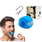 PRIME EXODUS™ Jawline Exerciser Jaw, Face, Neck Exerciser - Define Your Jawline, Slim, Tone Your Face, Look Younger and Healthier - Helps Reduce Stress and Cravings (Blue-1)