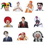 100 PCS I Did That Trudeau Stickers，Funny Gesture Car Stickers with 10 Different Clown Trudeau Patterns，Waterproof Puck Trudeau Sticker for Car Bumper Wall Laptop Water Bottle Bike Window