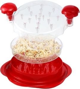Chicken Shredder Large Chicken Breast Shredder Tool Twist with Brush&Fork, Visible Meat Shredder Machine, Strong Anti-Slip Strip, Ergonomic Handle, BPA Free, Suitable for Pork Beef Chicken (Red)