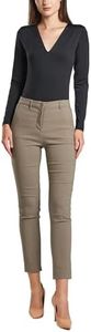 SANDY & SID Cropped Pants for Women Petite Small Size Mid Waist Slim Fit Work Pants Stretch Trousers Slack Casual Office Wear Sand