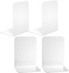 4 Pieces Bookends White, Heavy Meta