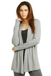 Teejoy Women's Classic Chic Rayon Fabric Cardigan Sweater for Layering All Season Open Drape Cute Comfortable and Durable - Grey - Medium