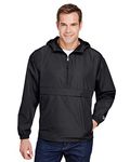 Champion Mens Packable Anorak Jacket, L, Black