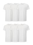 Fruit of the Loom Men's Crew T-Shirt, White, Small(Pack of 6)