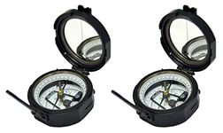 M.A & SONS COMPASS Brass Nautical Geological Brunton Compass (Black) Set of 2