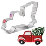 Extra Large Vintage Pickup Truck with Christmas Tree Cookie Cutter, 5" Made in USA by Ann Clark