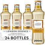 London Essence, Delicate Ginger Ale, Premium Cocktail Mixer, 200ml, Pack of 24 bottles, No Artificial Colours Preservatives or flavours, Low Calorie