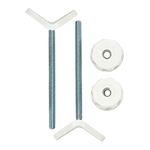 Extra Long M8 (8mm) Y-Spindle Rod Stair Bannister Adapters for Pressure Mounted Gates - 2 Pack for Baby and Pet Safety Gates - Choose Your Size and Color (8mm, White)