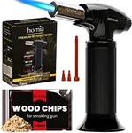 Smoking Gun Wood Smoke Infuser Torch - Adjustable Flame for Cocktail Smokers, Refillable Kitchen Torch Lighter - Fit All Butane Tanks with Adapters included - (Butane Gas Is Not Included)