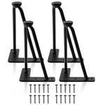 Ironalita 10 Inch Hairpin Legs for Furniture Set of 4, Heavy Duty Industrial Metal Table Legs with 3/8" Black Solid Iron, DIY Hair Pin Legs for Dresser, Bench, Cabinet, Stool with 4 Floor Protectors