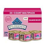 Blue Buffalo Wilderness High Protein Grain Free, Natural Kitten Pate Wet Cat Food, Salmon 85g cans (Pack of 24) - 3 oz (Pack of 24)