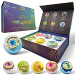 Holistic Edge Luxury Bath Bomb Gift Set – Crystal Geode Bath Bombs – Large 6 x 95g Spa Fizzers for Relaxation & Aromatherapy – Premium Self-Care Gift for Women, Men & Teens
