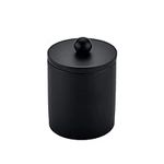 Zexzen Matte Black Qtip Holder, Resin Cotton Swab Canister Bathroom Vanity Storage Canister Jars Organizer for Cotton Ball, Swab, Cotton, Bath Salts