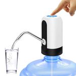 ELOVE Automatic Wireless Water Dispenser Pump for 20 Liter Bottle Can - USB Rechargeable Drinking Water Pump with Manual Plug Button Portable Electric Wireless Water Dispenser Water Bottle Switch