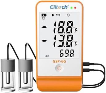 Elitech Digital Temperature Humidity Data Logger Pharmacy DDL with Calibration Certificate to Auditor, Refrigerator Thermometer Vaccine Fridge Temperature Monitor Max Min Value GSP-6G-TDE