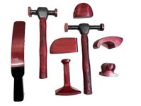 GIZMO Denting Kit Auto Body Fender Repair Hammer and Dolly Set of 8 Pieces | Car Body Repair Tool Kit for Dents with Metal Tool Case