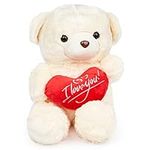 THE TWIDDLERS Large Teddy Bear with I Love You, 50cm / 20" - Cute Plush Toy Gift for Her and Him, Birthday Gift for Girlfriend Boyfriend