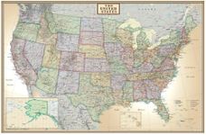 24x36 United States, USA US Executive Wall Map Poster Mural (24x36 LAMINATED)