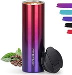 HASAGEI Travel Mug, Insulated Coffee Mug for Hot and Cold Drinks, Reusable Coffee Cup with Leakproof Lid Vacuum Stainless Steel Bottle for Coffee and Tea (Red Purple 500ML)