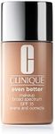 Clinique Even Better Makeup Medium Coverage Foundation Broad Spectrum SPF 15 | Evens Skin Tone + Reduces Dark Spots, Cream Chamois