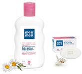 Mee Mee Baby Lotion With Fruit Extracts- 200 ml (Single Pack) & Nourishing Baby Soap with Almond & Milk Extracts (Single Pack)