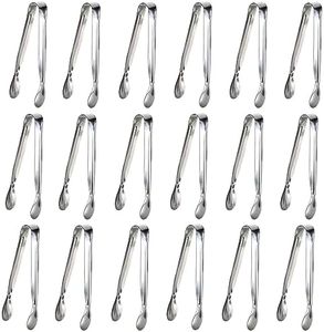 18PCS Mini Tongs for Appetizers, 5Inch Serving Tongs, Ice Tongs Appetizer Tongs, Small Tongs for Serving Food, Kitchen Utensils for Sugar Cubes, Coffee, Tea Party, Dessert, Charcuterie Board