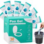 30 Packets Poo Gel for Portable Toilet, Camping Toilet Powder for Potty Bags, Eco Absorbent Gel, Portable Toilet Gel Packets for Outdoor Recreation Camping Supplies