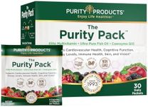 Purity Products Purity Pack (Elite Multi + Fish Oil + COQ10) - 1280mg of EPA + DHA + Omega-3's from Ultra Pure Fish Oil - Power Packed with Vitamins, Minerals, Super Fruits & More - 30 to-Go Packets