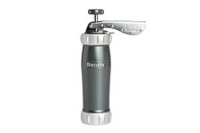 MARCATO Biscuits Powder Grey Biscuits Cookie Maker, Anodized Aluminium, Various Shapes. 25 x 10 x 5 cm. Easy to Use